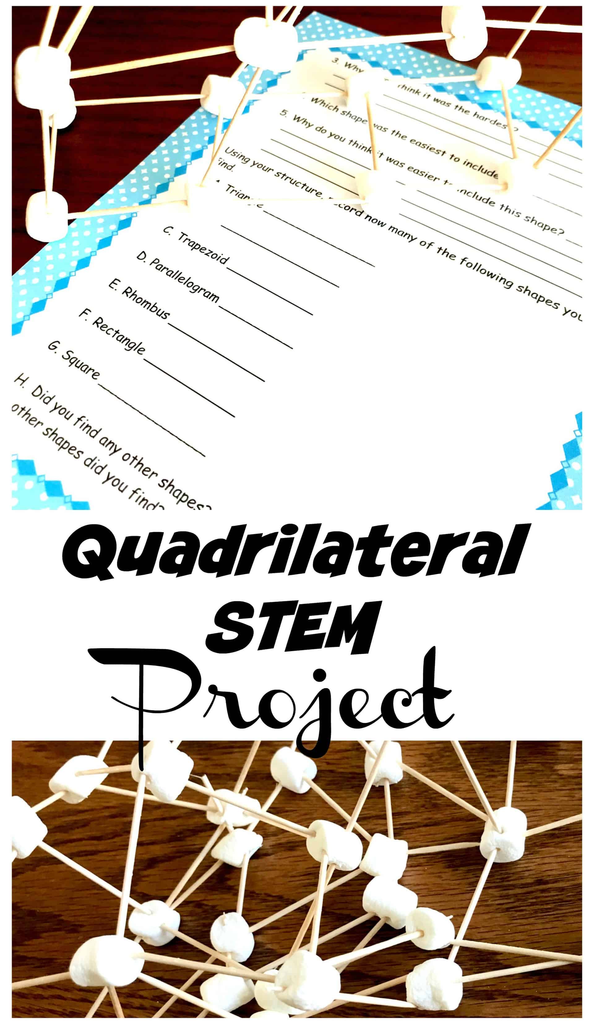 Have Fun Learning about Shapes with this Fun Quadrilateral STEM Project