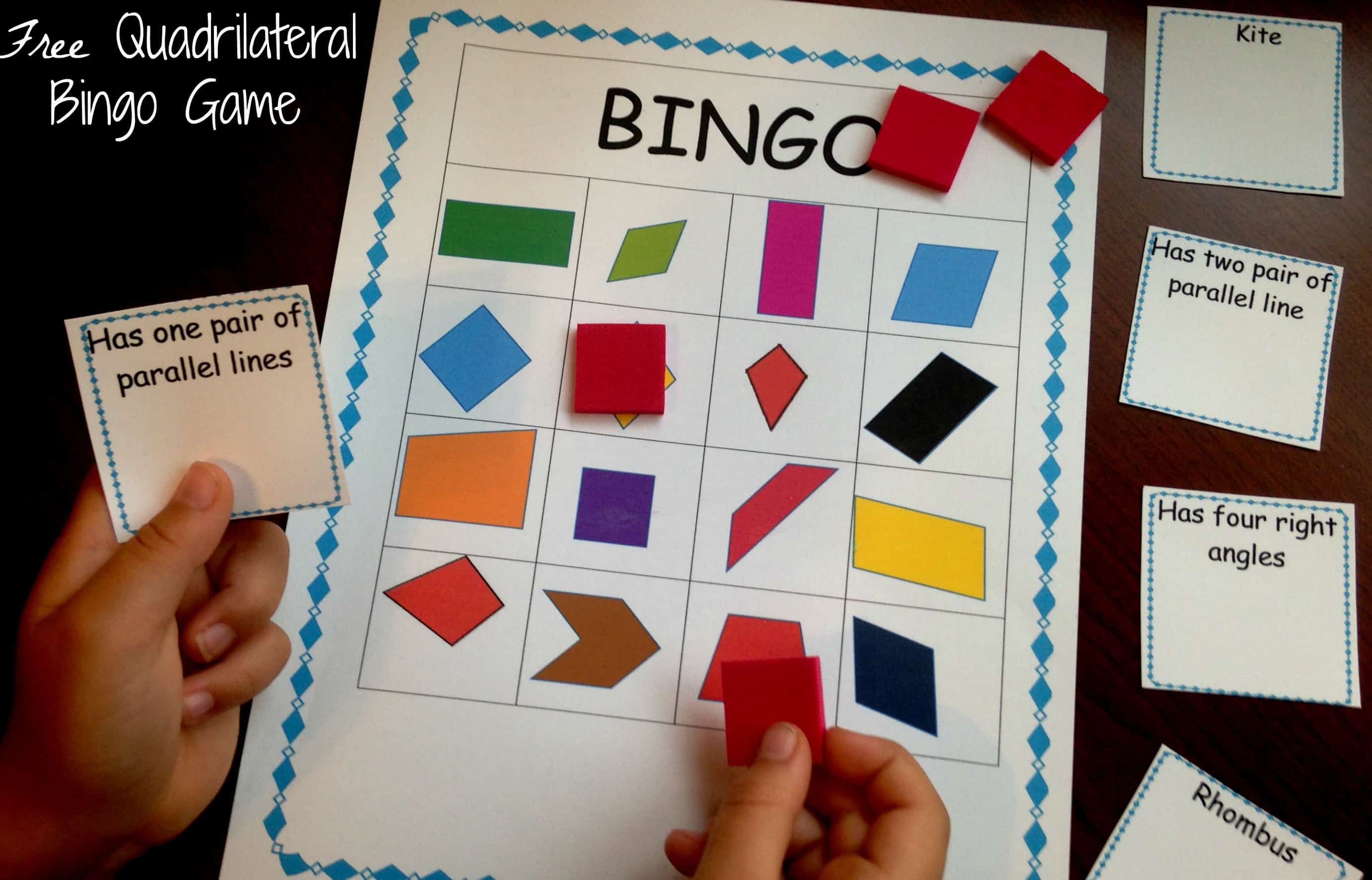 Quadrilateral Bingo | Free Printable