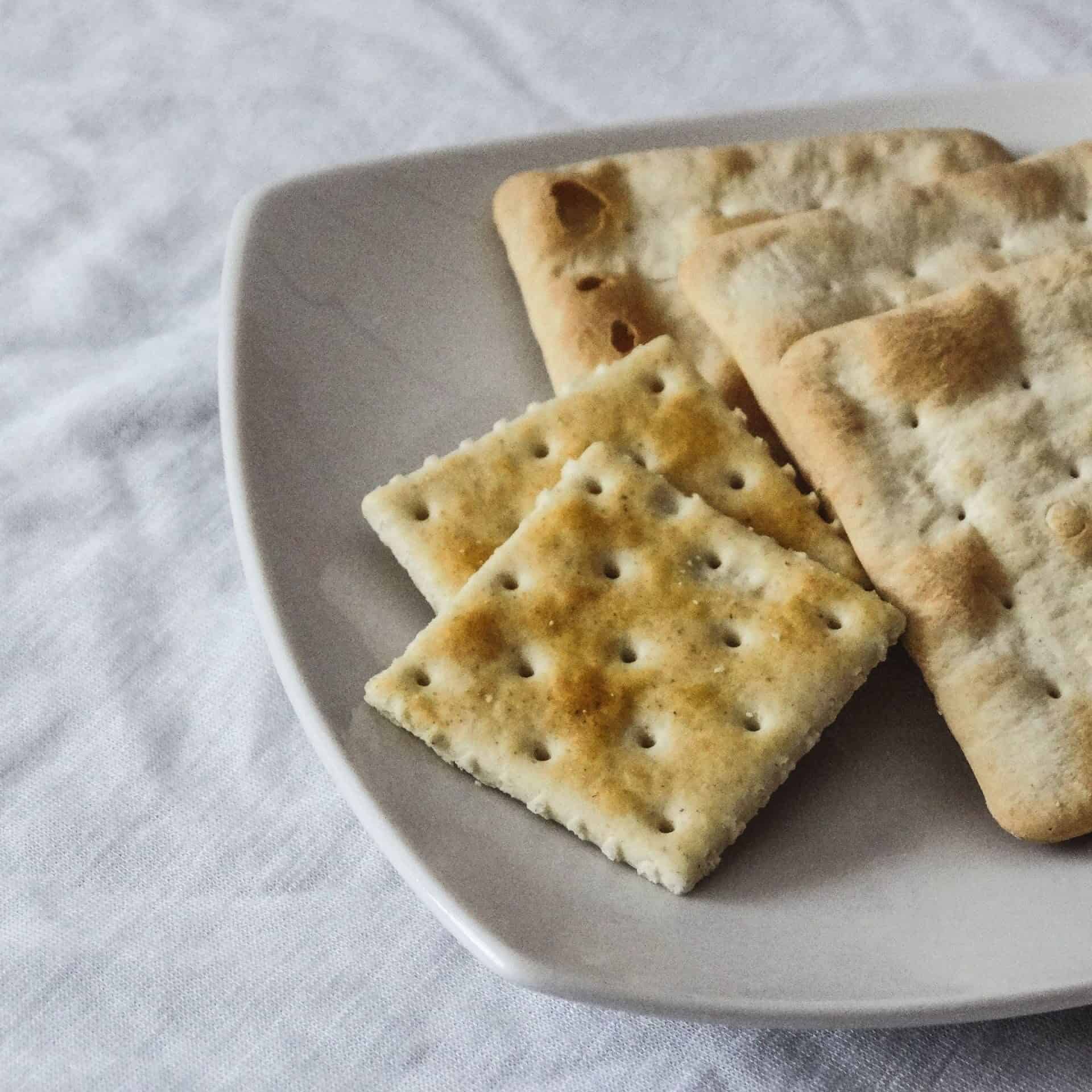 plate of crackers