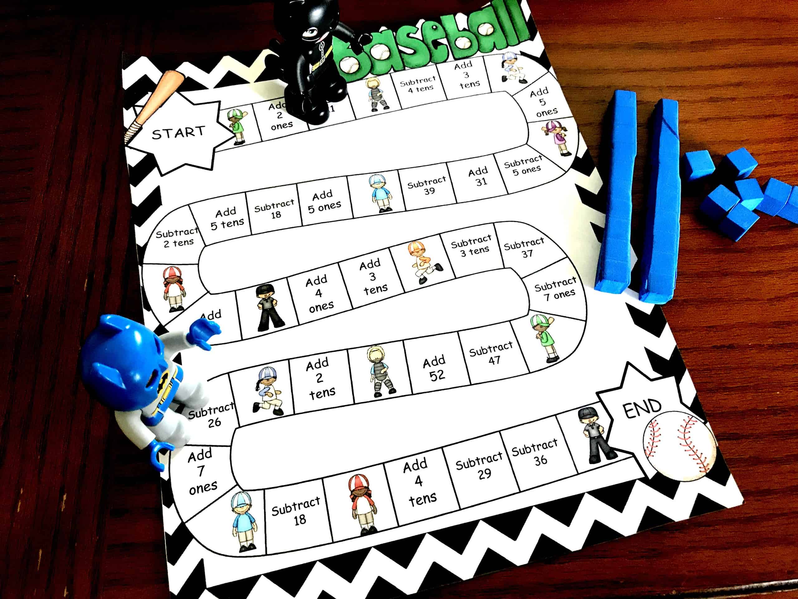 Subtraction Regrouping Game | Free Printable | K-2 Grades