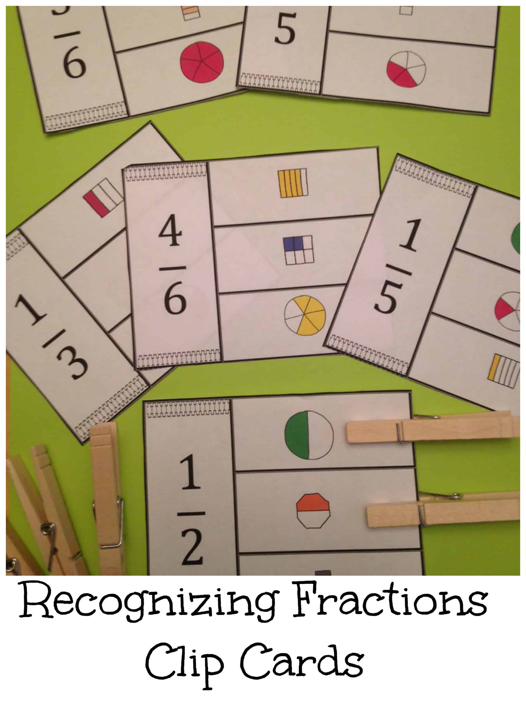 Teaching Fractions and FREE Fraction Clip Cards