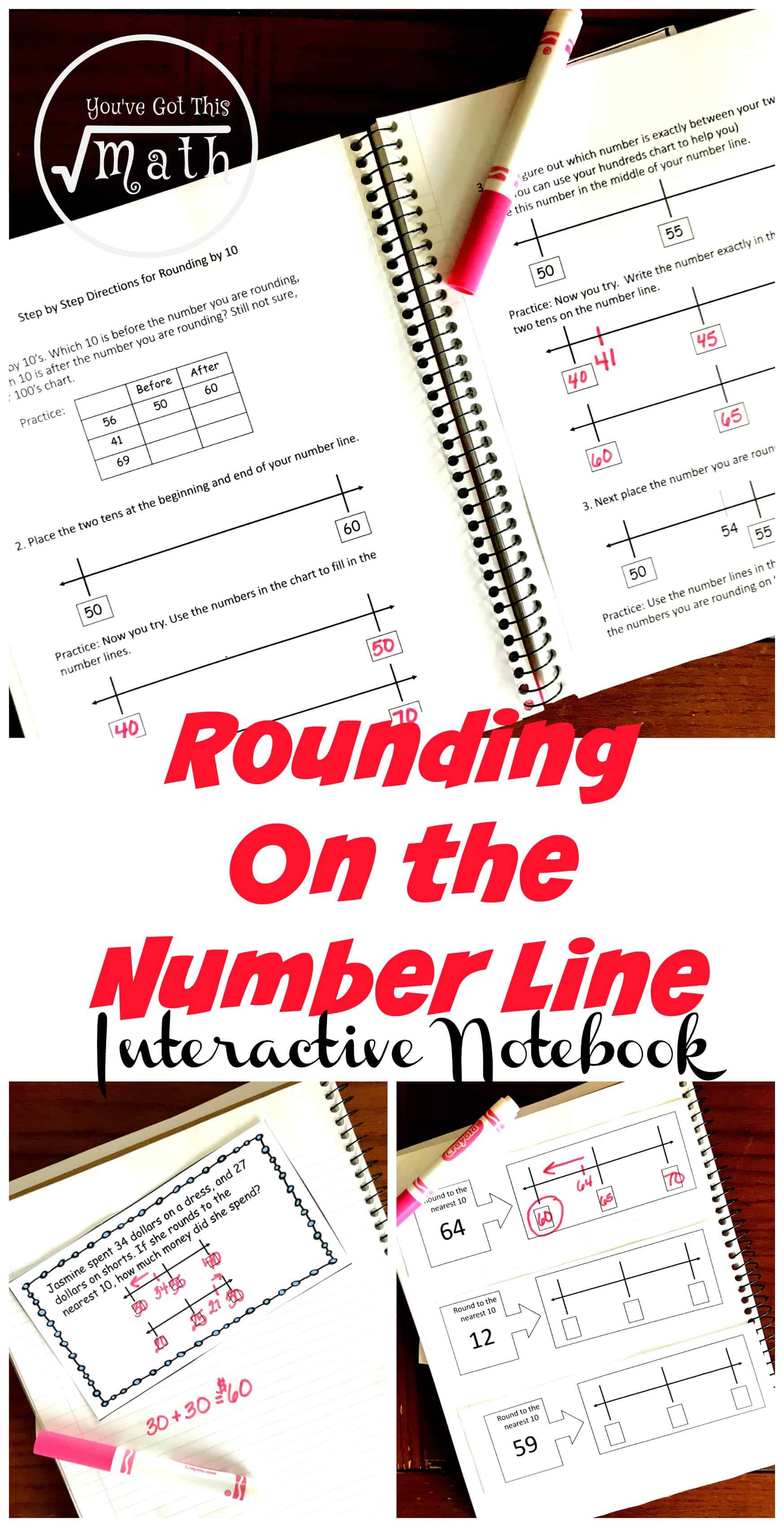 Rounding to nearest tenth worksheets with a marker. 