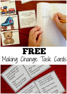 How to Teach Making Change...Includes Free Task Cards