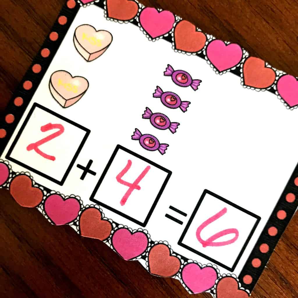 5 Valentine's Day Math Centers for Adding Within 10