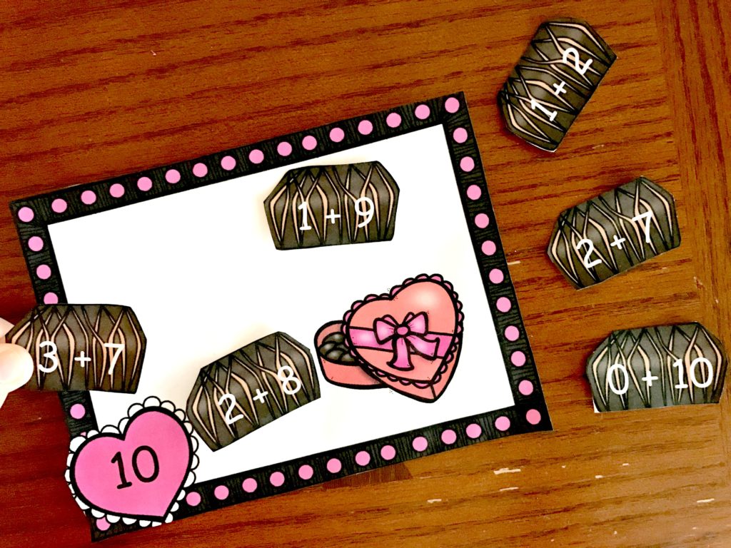 5 Valentine's Day Math Centers for Adding Within 10