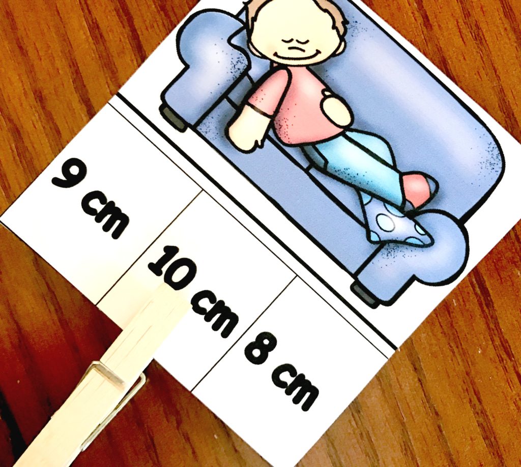 40 Measuring Lines Clip Cards to Make Measurement For Kids Fun