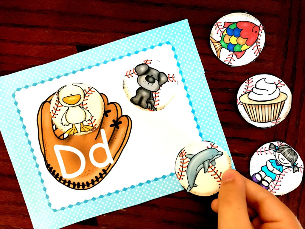 Get a FREE Alphabet Baseball Beginning Sound Sort