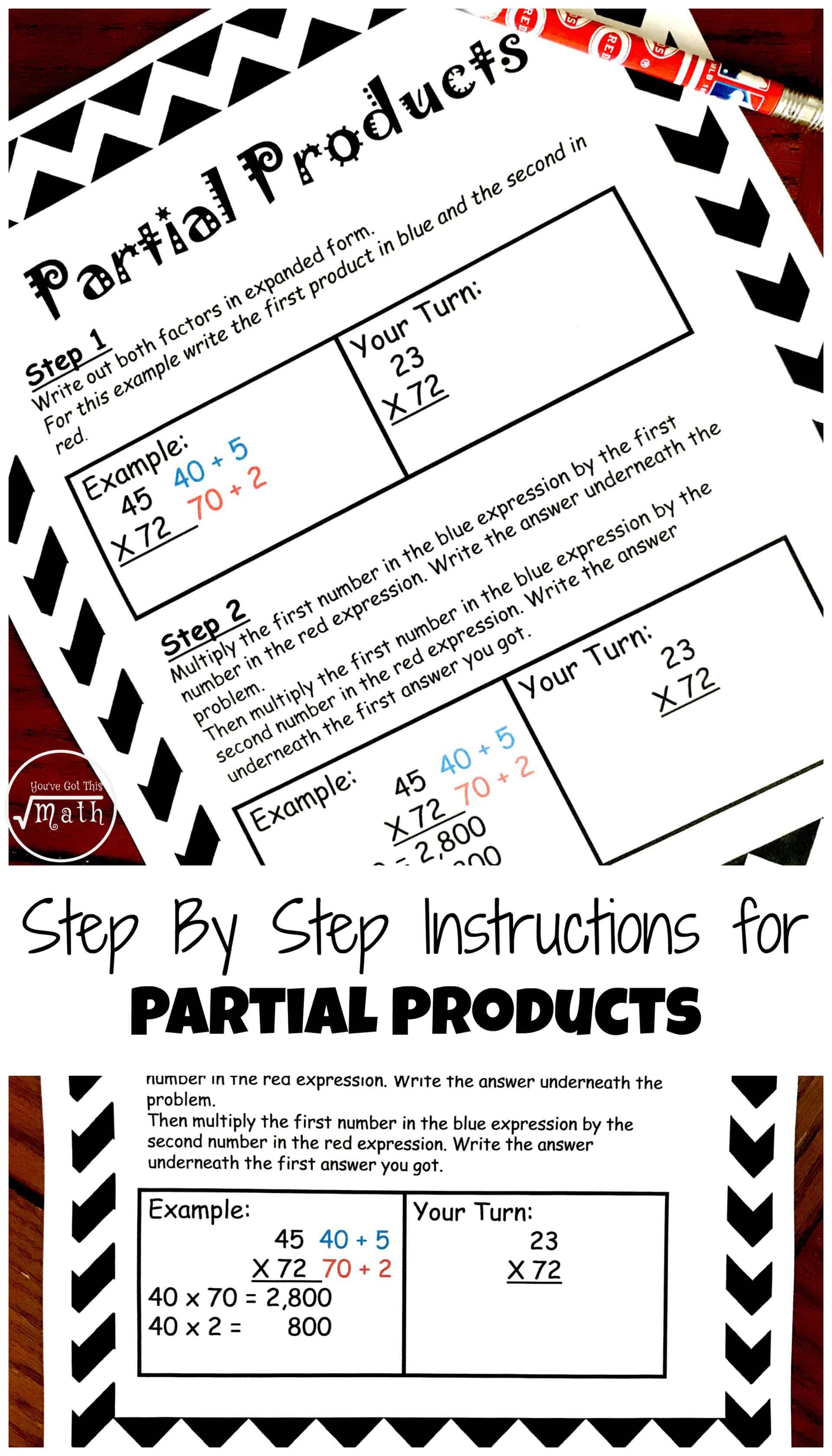 Four Ways To Teach Multiplication with Free A Printable - Part 1 Partial Products