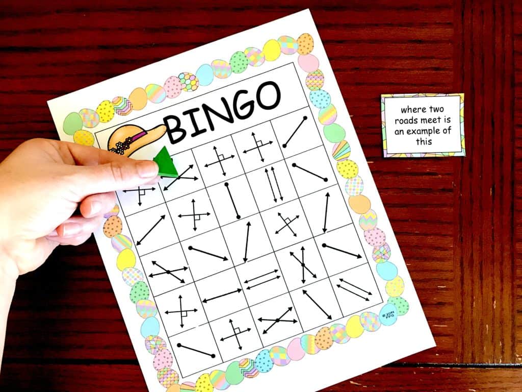 Get a FREE Geometry Bingo to Work on Lines, Rays, Parallel Lines Etc