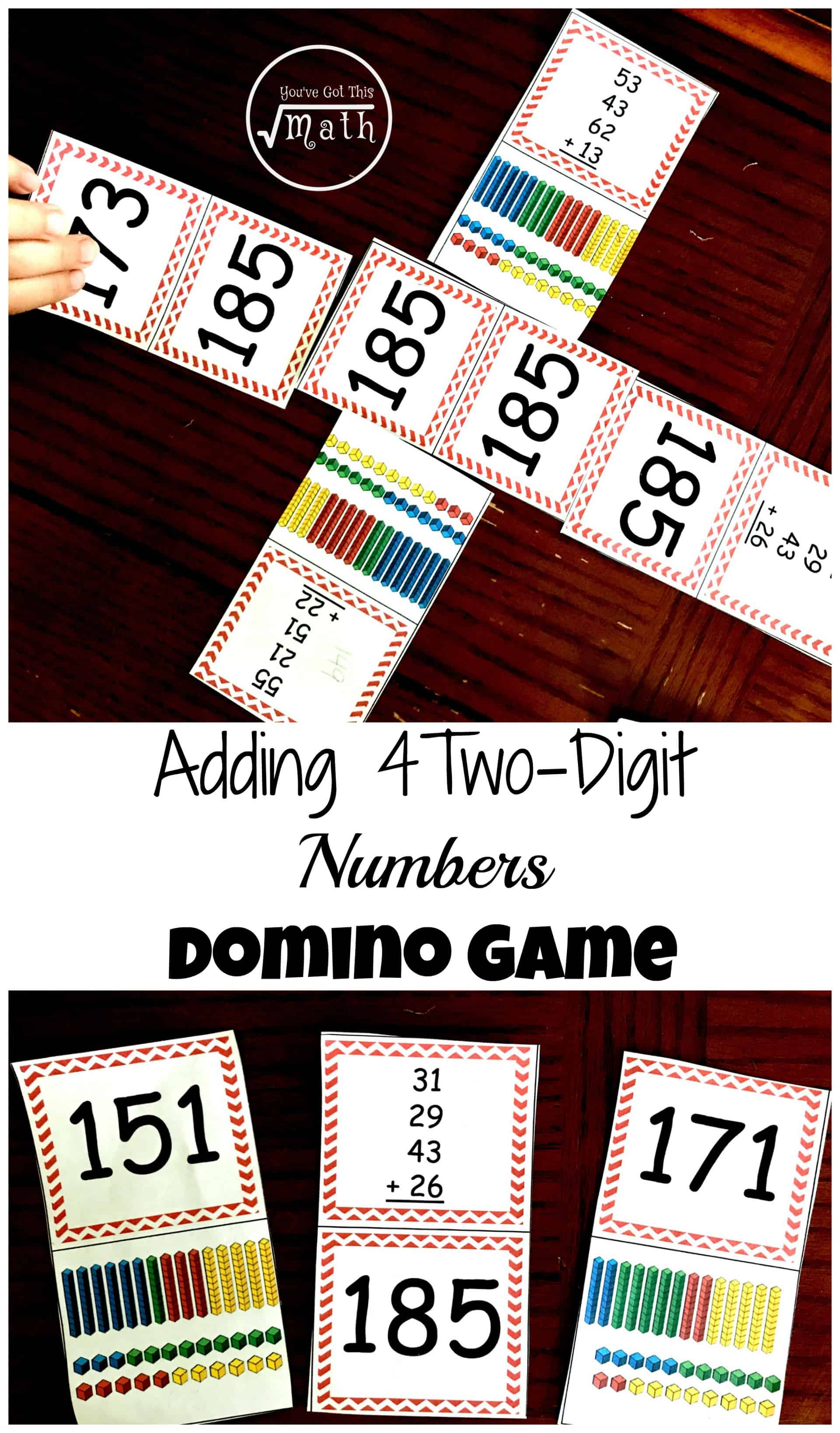 Here's a Game to Practice Adding Four Two-Digit Numbers