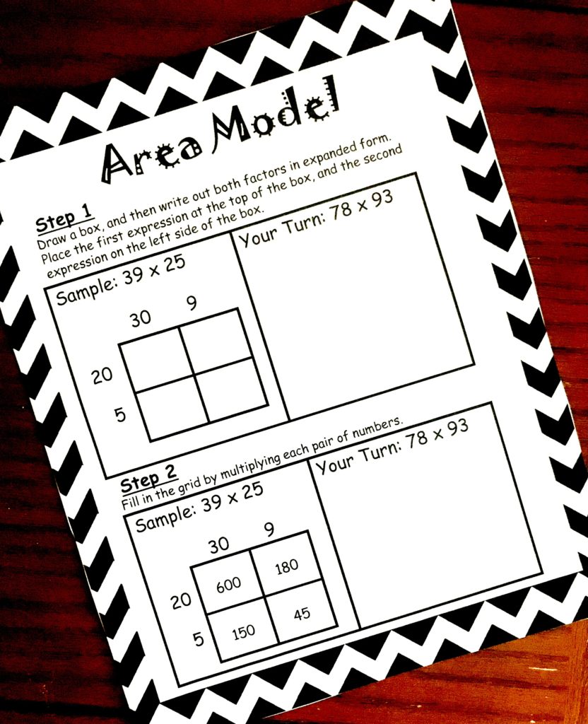 How To Teach Multiplication Using Area Model Free Printable 