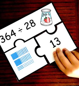 FREE Divide using Partial Quotients Cut and Paste Activity