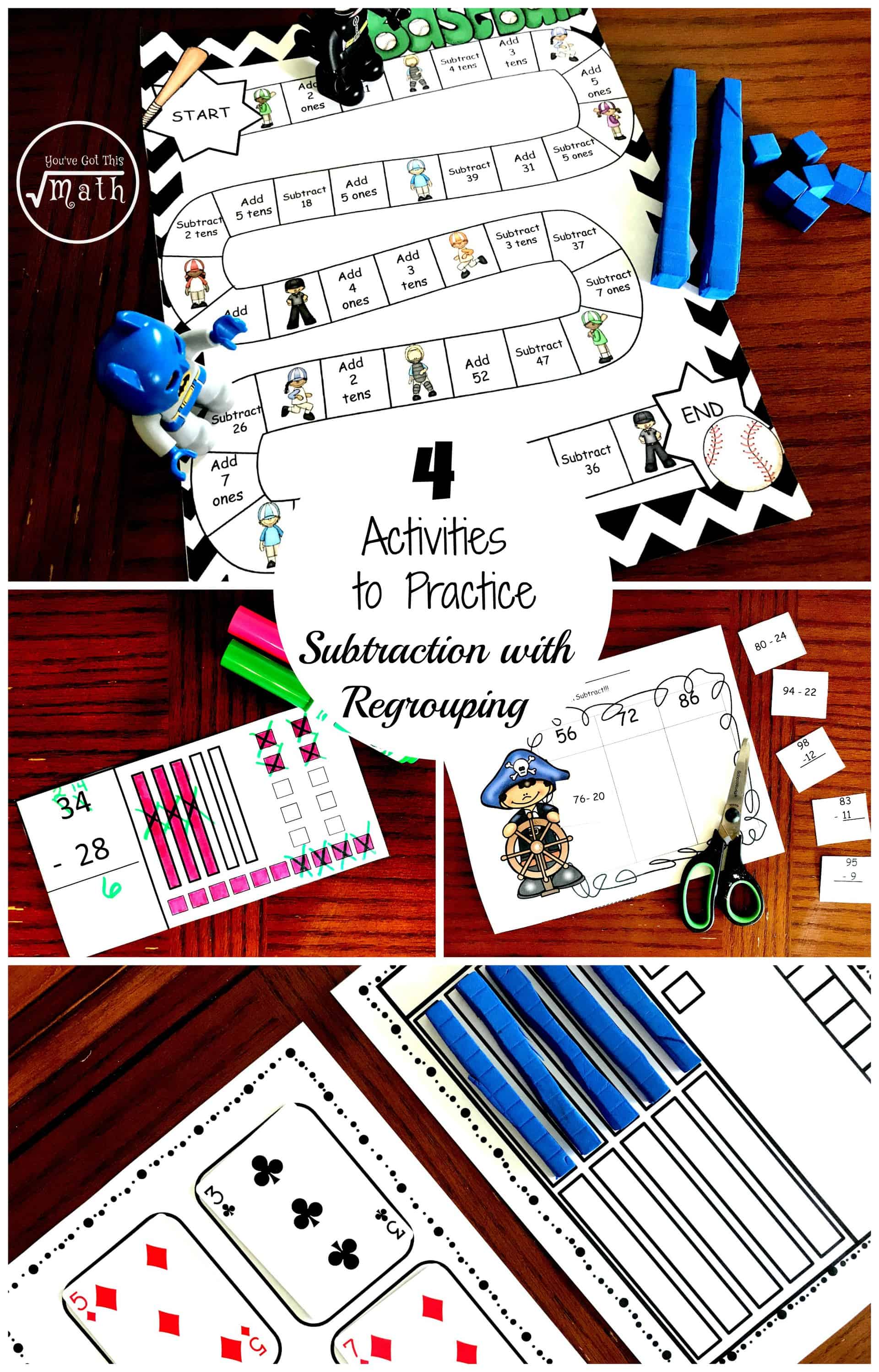 4 Activities to Practice Subtracting With Regrouping - You've Got This Math