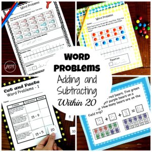 5 Free M & M Word Problems to Practice Adding and Subtracting Within 20