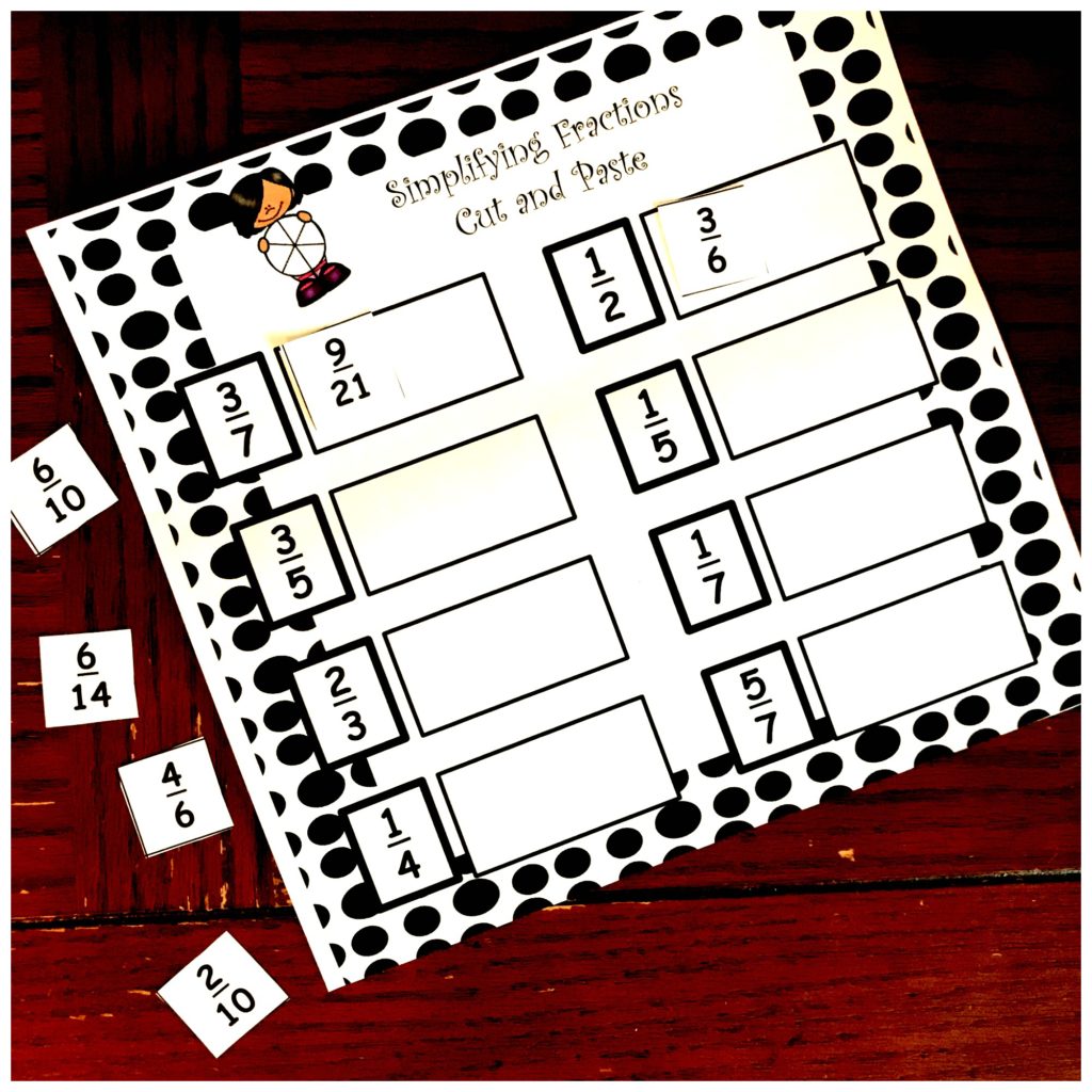 Equivalent Fraction Cut Outs