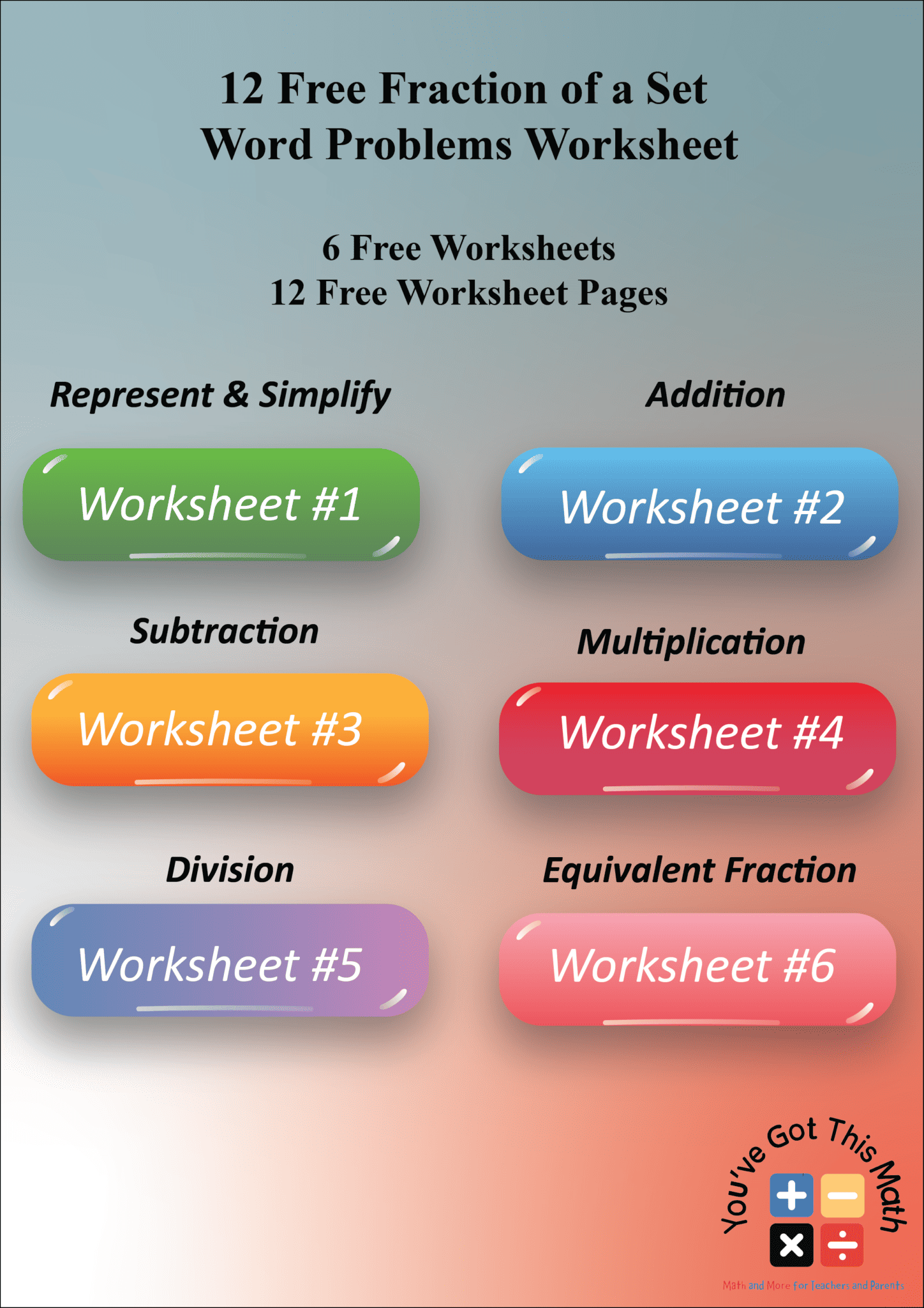 10+ Free Fraction of a Set Word Problems Worksheet