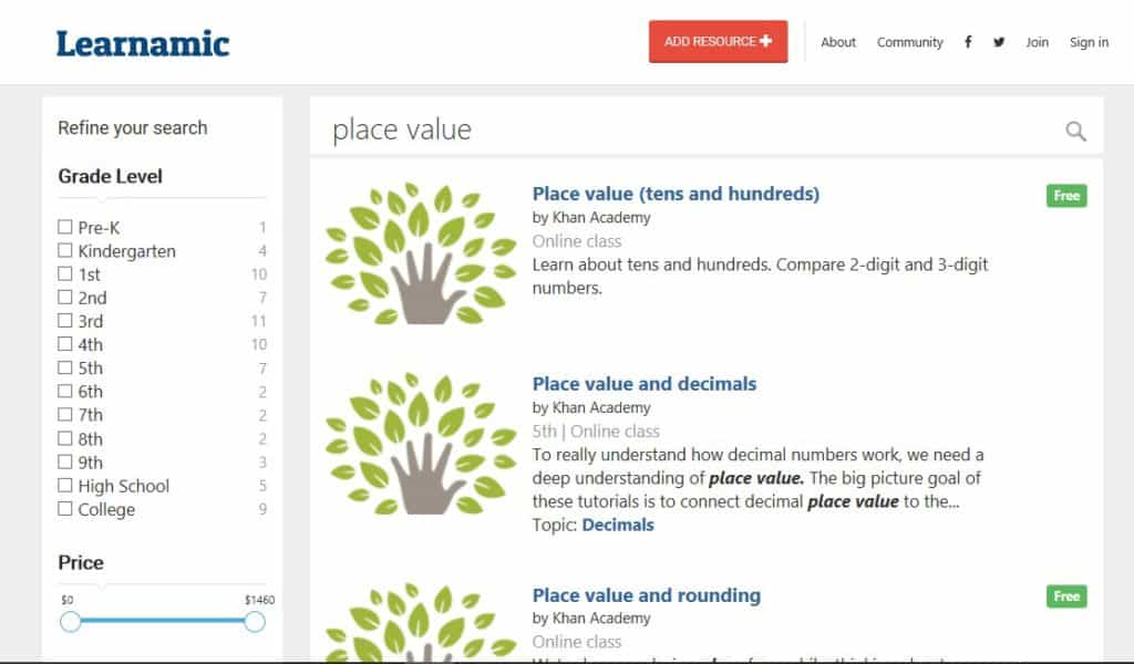place value search