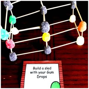 Try this and 23 other gum drop STEM activities, all on the free printable.