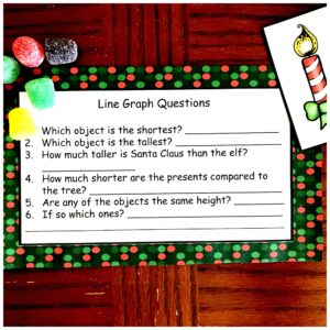 Here's A Christmas Measuring and Line Graph Activity