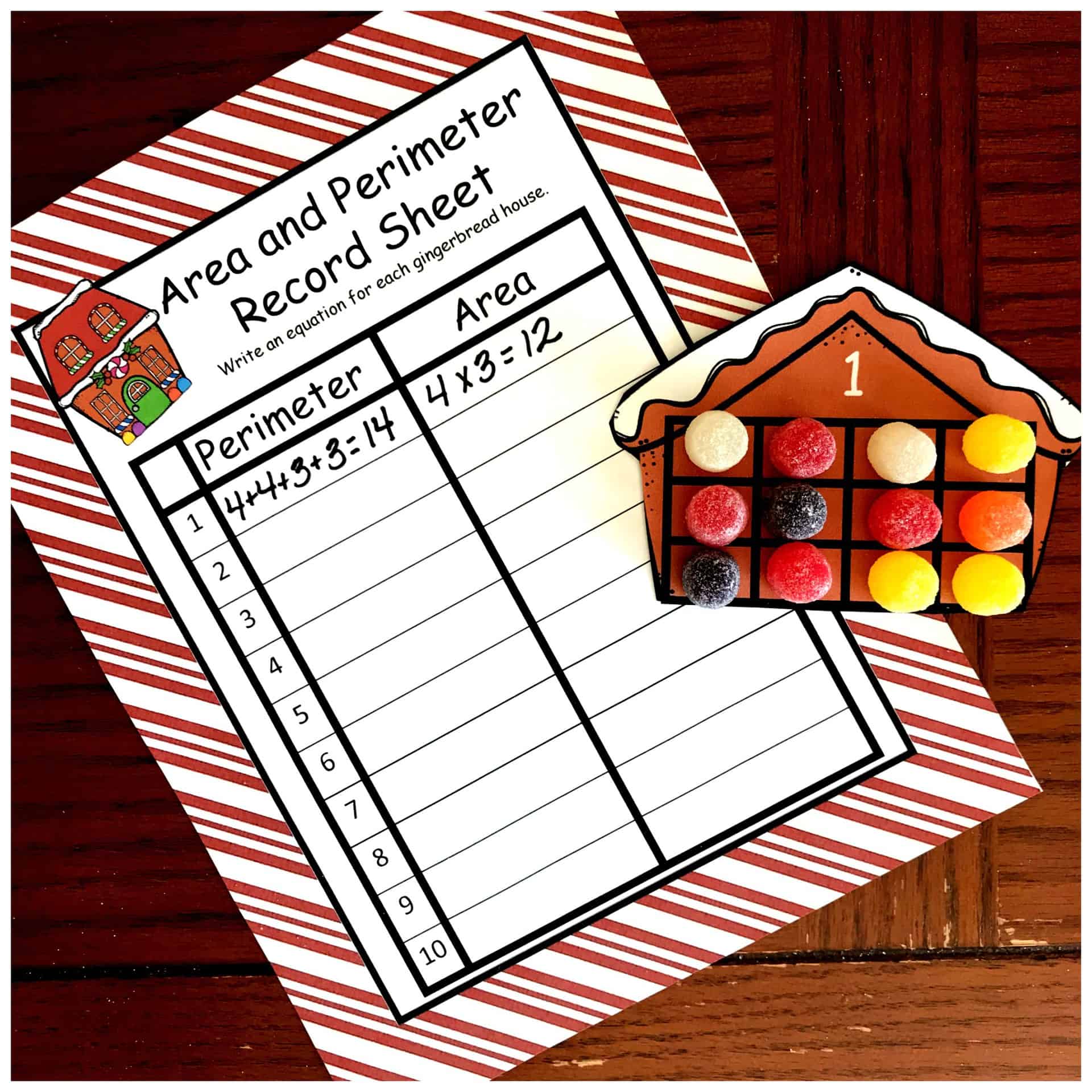 Here’s A Free Christmas Themed Area and Perimeter Activity