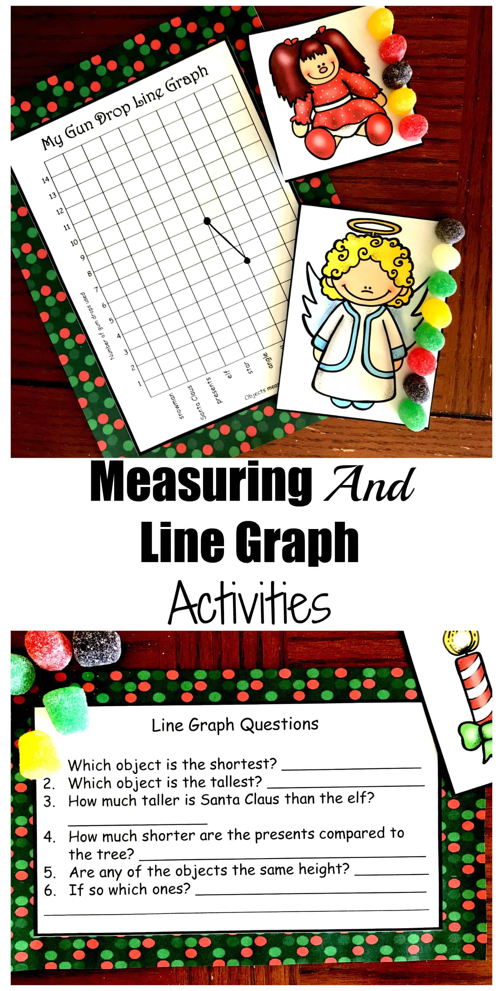 This free Christmas Measuring and Line Graph Activity is a great way to work on graphing and measuring objects to the nearest unit.