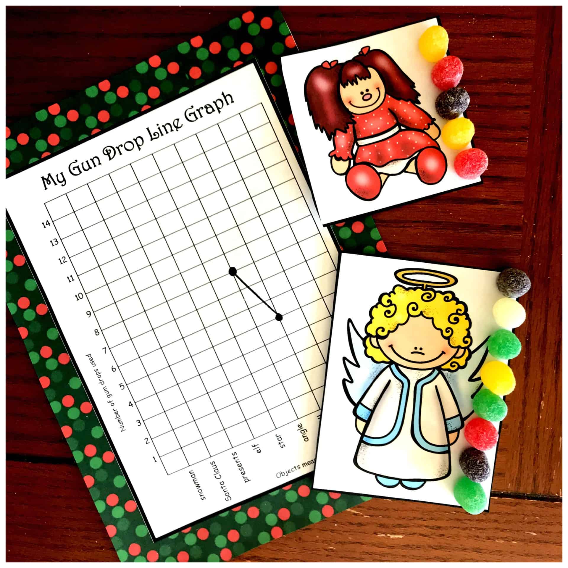 Here’s A Christmas Measuring and Line Graph Activity