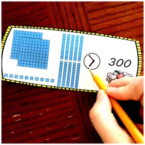FREE Comparing Three Digit Numbers Clip Cards
