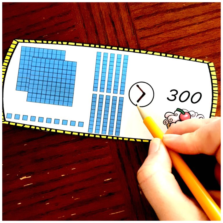 FREE Comparing Numbers With Base Ten Blocks Worksheets