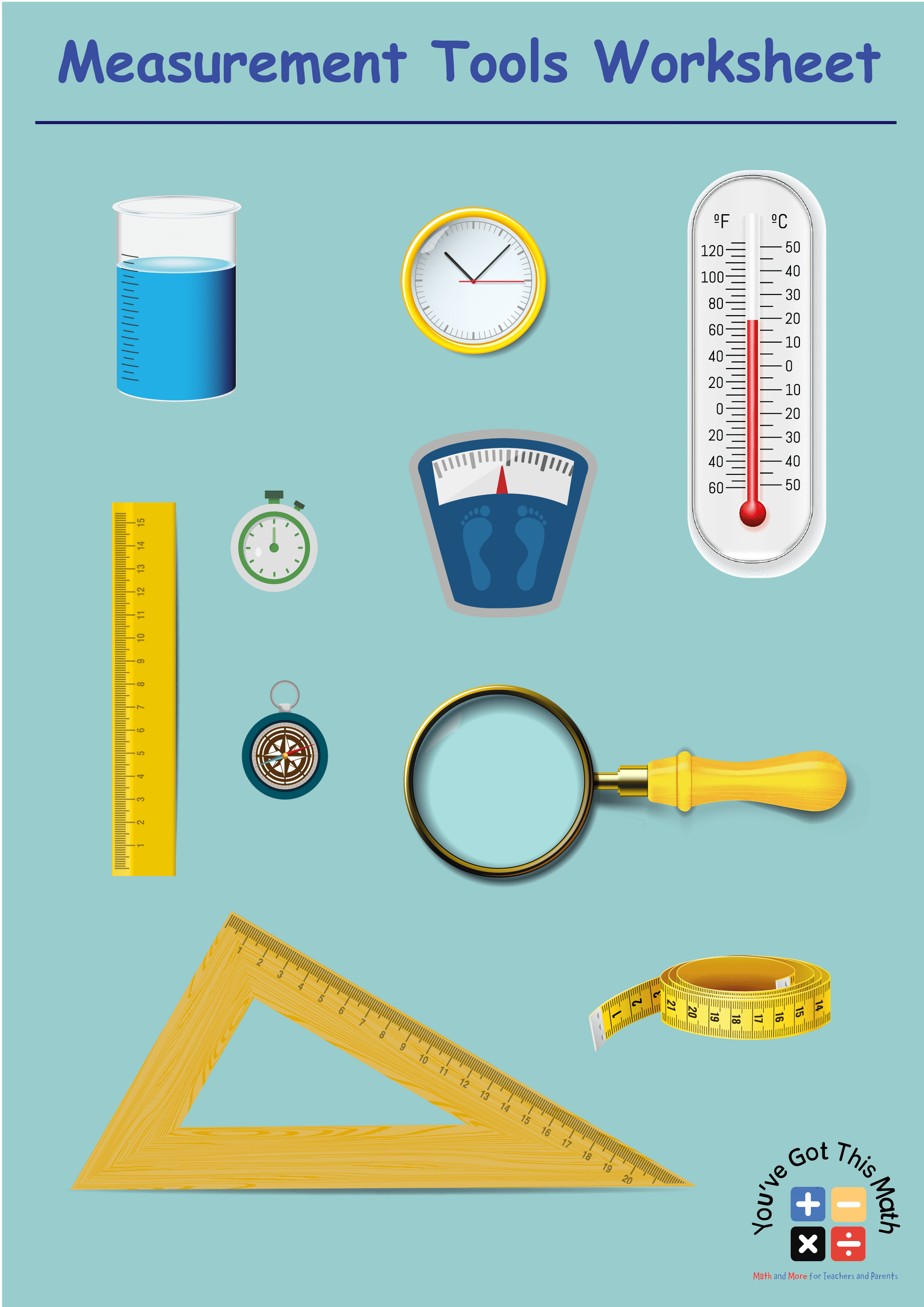 5 Measurement Tools Worksheet | 20 + Free Pages