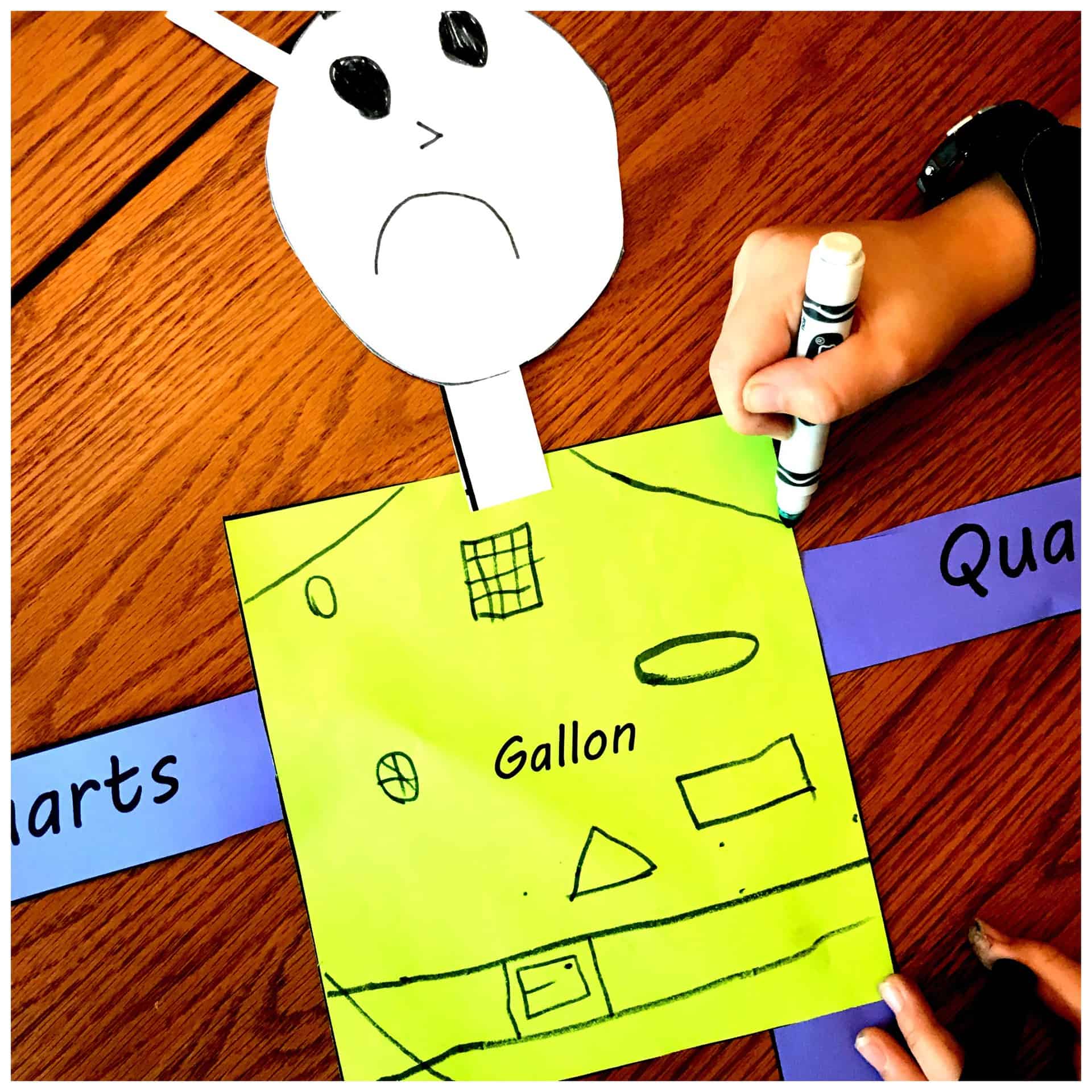 Gallon Man Free Printable Activity | with Ounces | PDF | Images