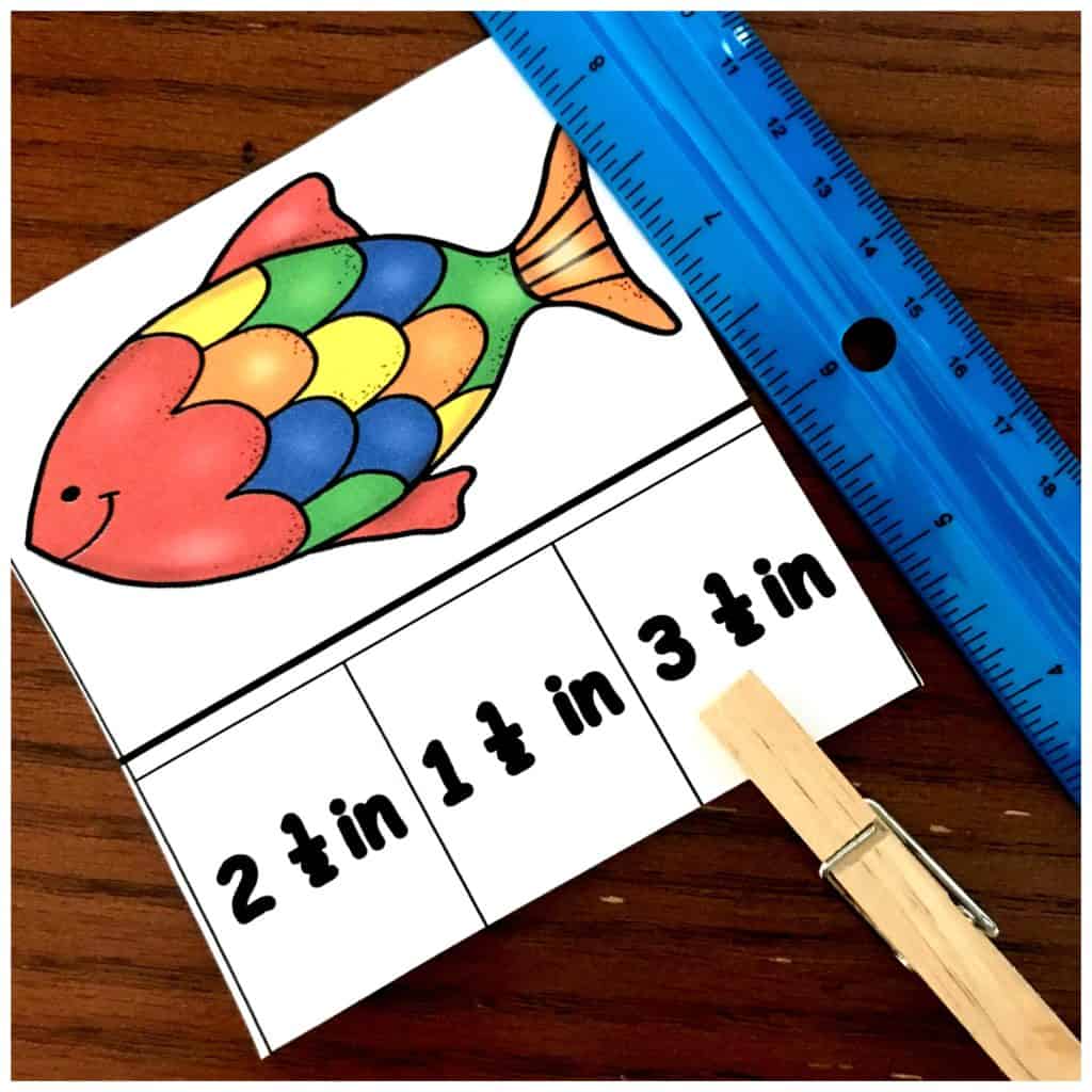 40 Measuring Lines Clip Cards to Make Measurement For Kids Fun