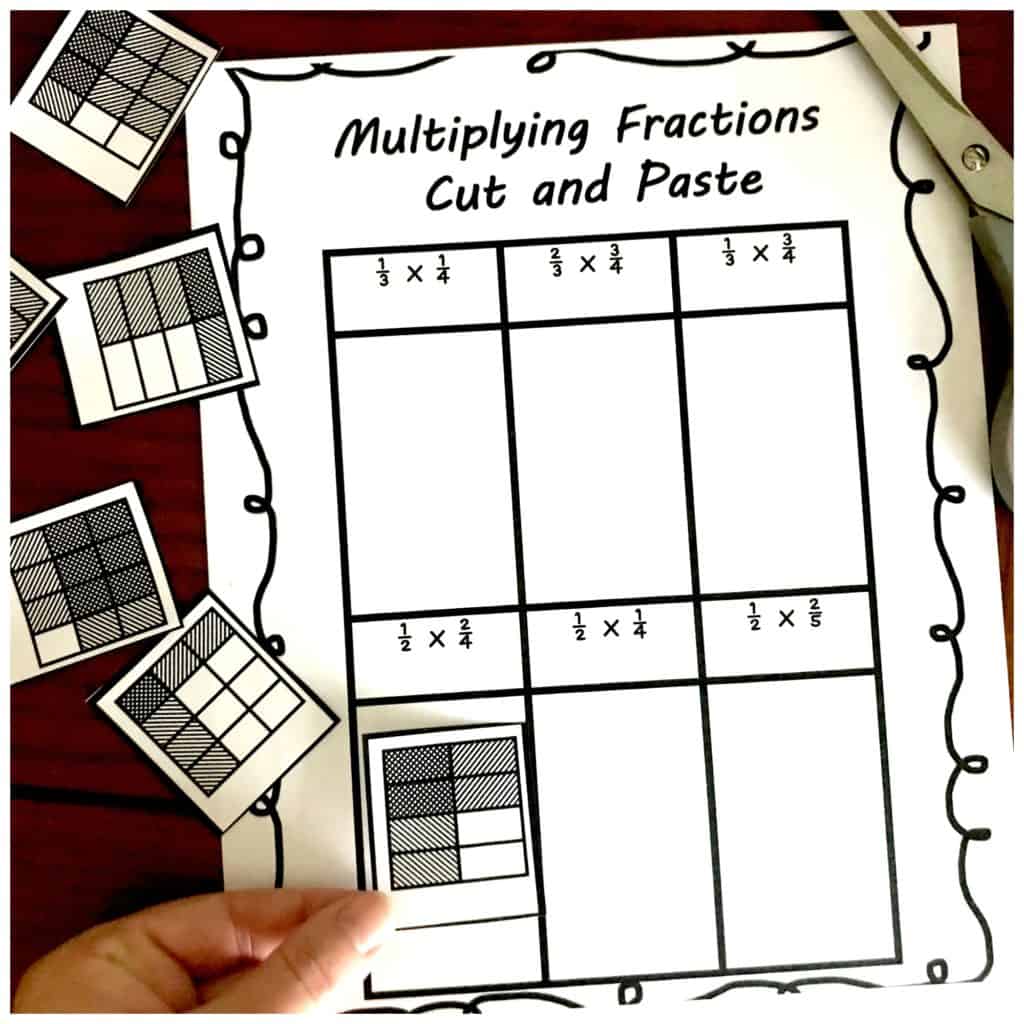 20 Cut and Paste Worksheets For Multiplying Fractions Practice For Multiplying Fractions Area Model Worksheet
