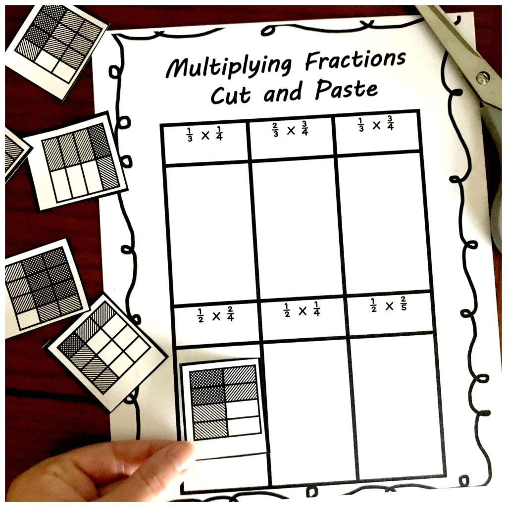 20 Cut and Paste Worksheets For Multiplying Fractions Practice For Multiplying Fractions Area Model Worksheet