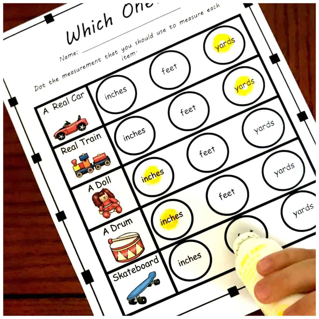 Four Measurement Tools Worksheets to Practice Choosing Appropriate Tools for Measuring