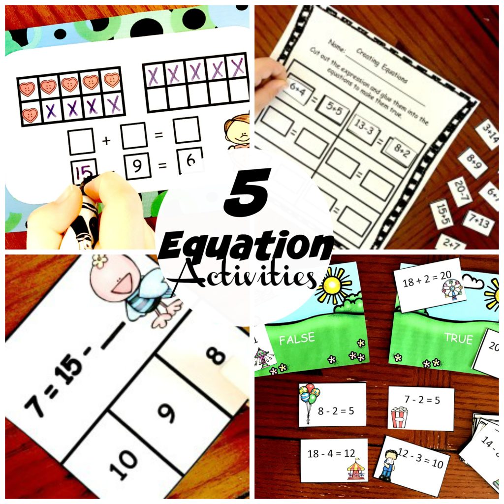 Fun, Hands-On Task Cards For Teaching Missing Numbers in Equations