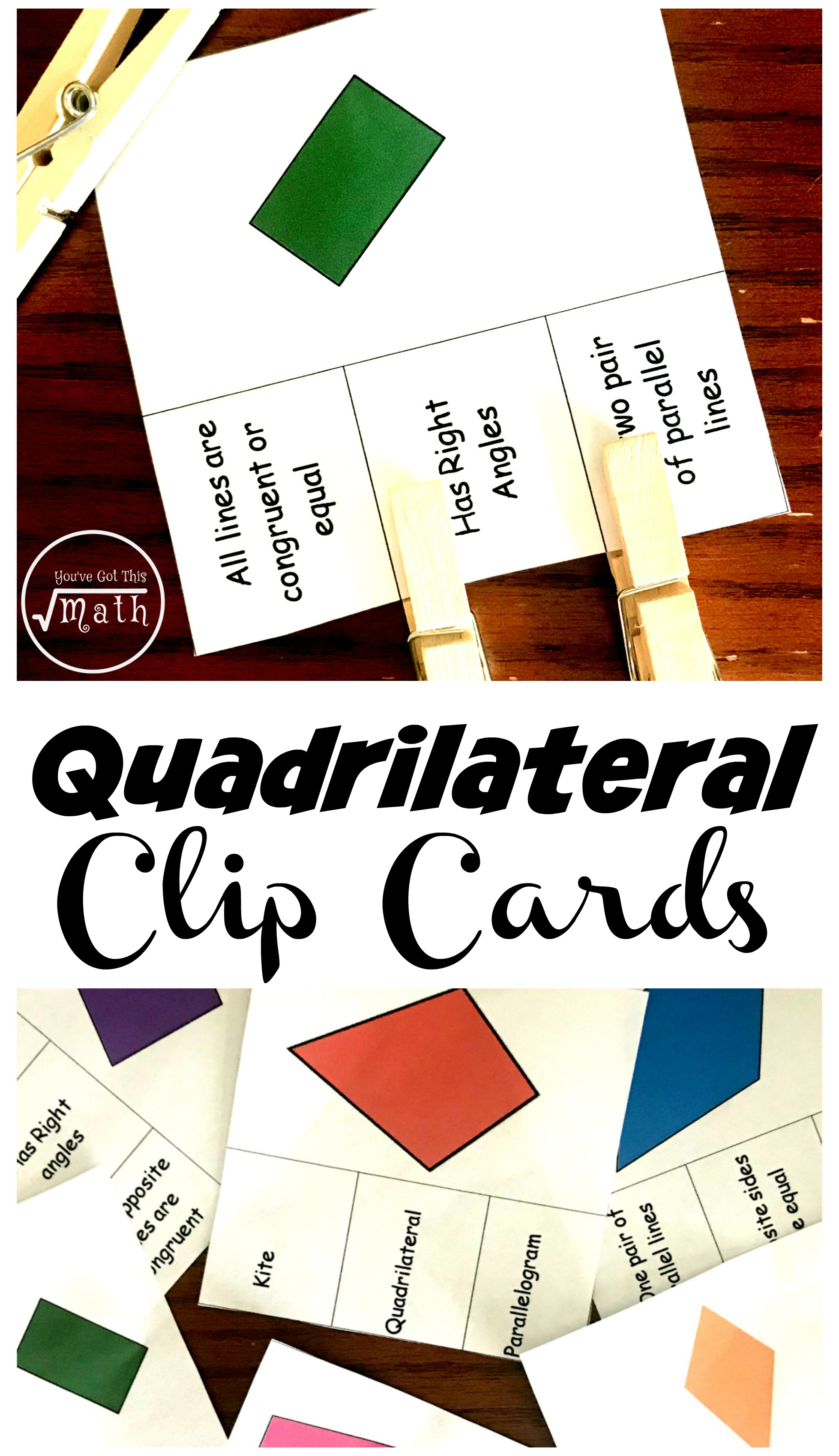 20 Remarkable Clip Cards for a Fun Quadrilateral Activity