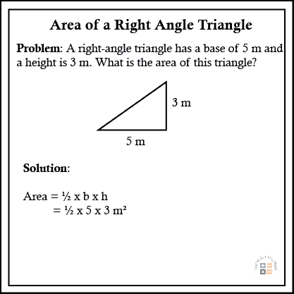 area of a right angle triangle 