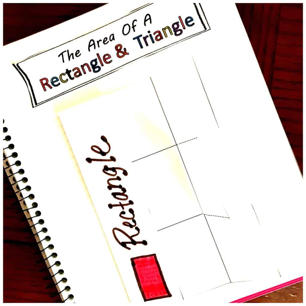 A No - Nonsense Interactive Notebook for Area of a Triangle Activitiy