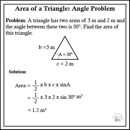 area of a triangle worksheet_Angle problem