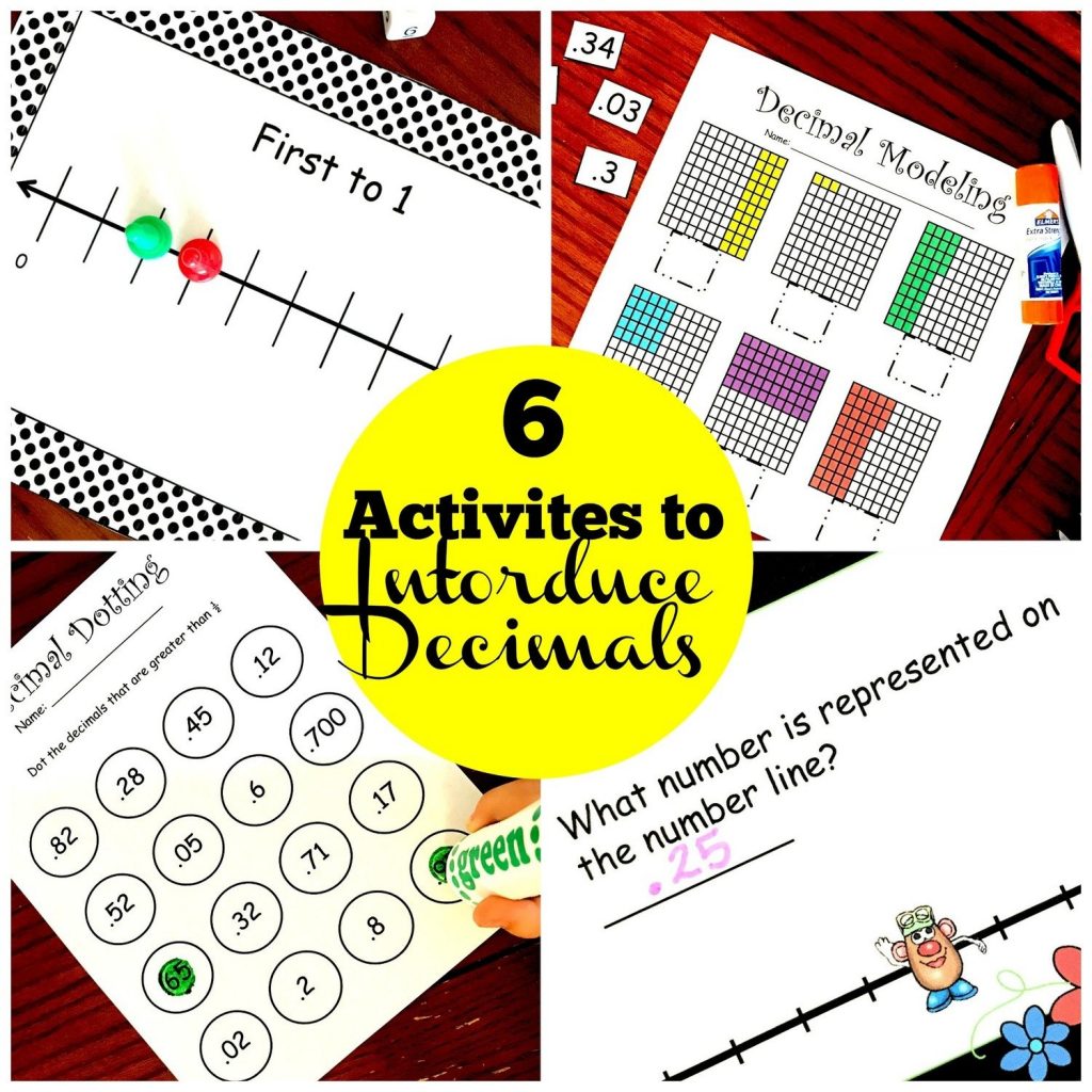 3 Hands-On Decimal Place Value Worksheets