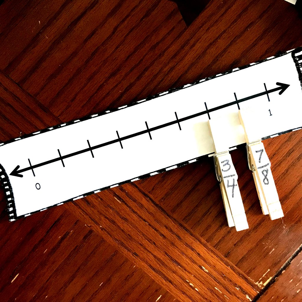 FREE Printable Hands-On Comparing Fractions Activity Using A Number Line