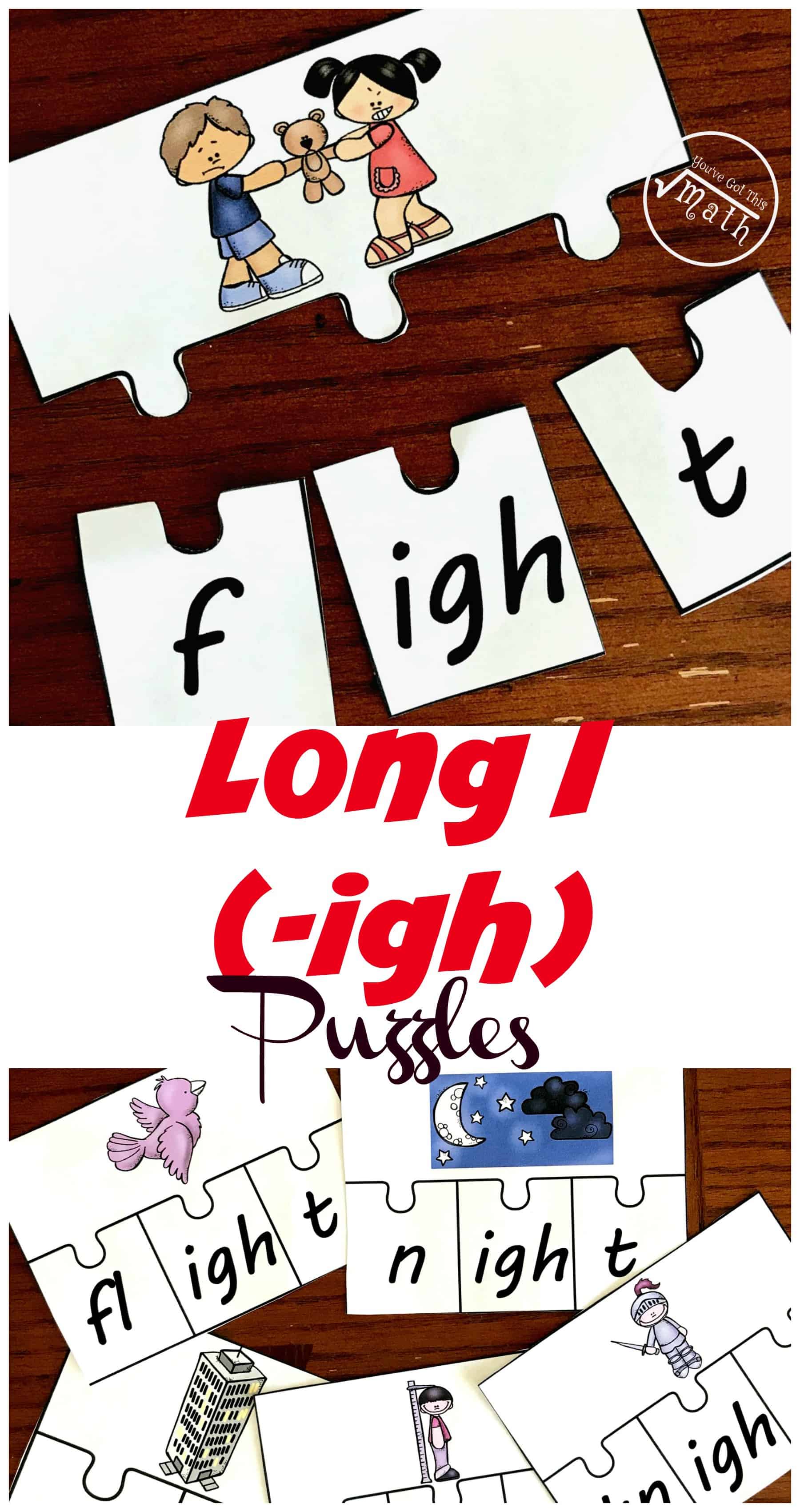 10 Puzzles to Practice Spelling and Reading -igh Words