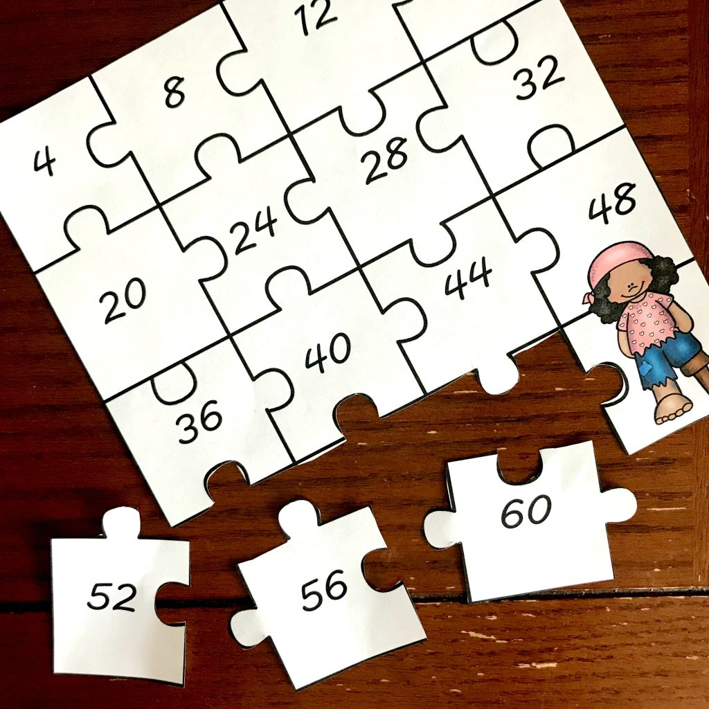 15 Skip Counting Puzzles To Build Schemas For Multiplication Facts