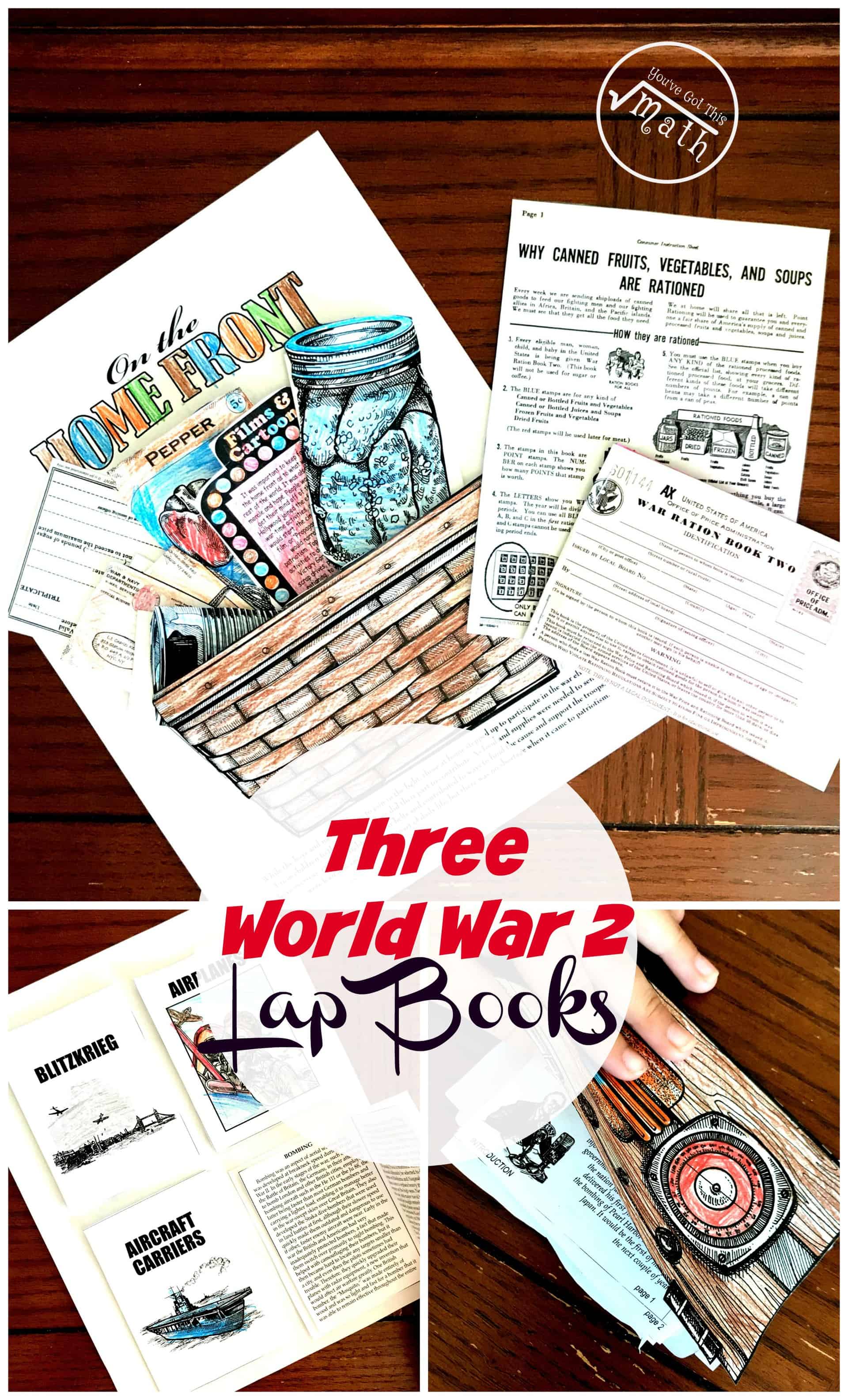 These World War 2 Lap Books are a wonderful way to learn about Roosevelt and his fireside chats, weapons used during WW2, and what was happening at home while the soldiers fought.