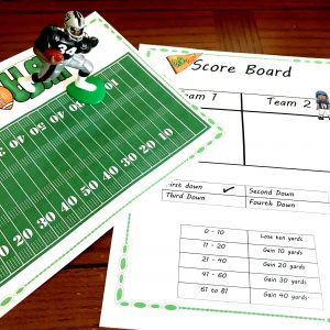 FREE No-Prep Multiplication Facts Practice Game with a Football Theme
