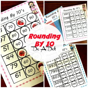 60 FREE Rounding By 10's Clip Cards with a Hundreds Chart