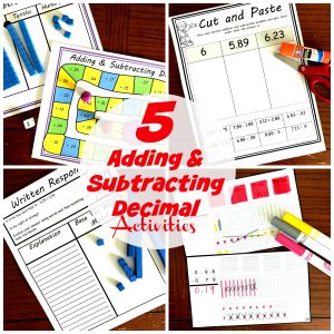 FREE Decimal Addition and Subtraction Worksheets Using Decimal Grids