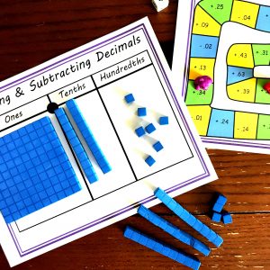 FREE No-Prep Adding and Subtracting Decimal Game