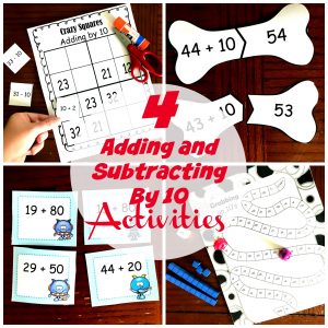 Get FREE logic problems to practice Adding and Subtracting by 10