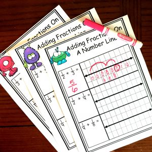 FREE Adding Fractions and Mixed Number Valentine's Day Game